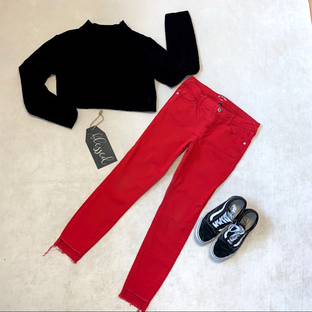 Art and Class | red | jeans